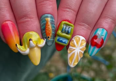 Custom nail set (3D Sculpt art)