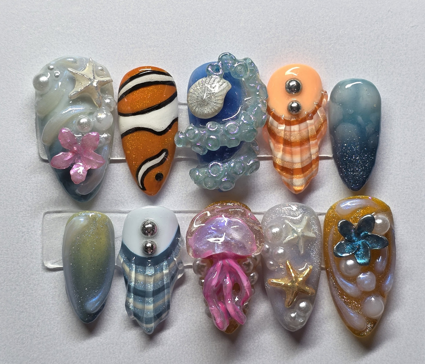 Custom nail set (3D Sculpt art)