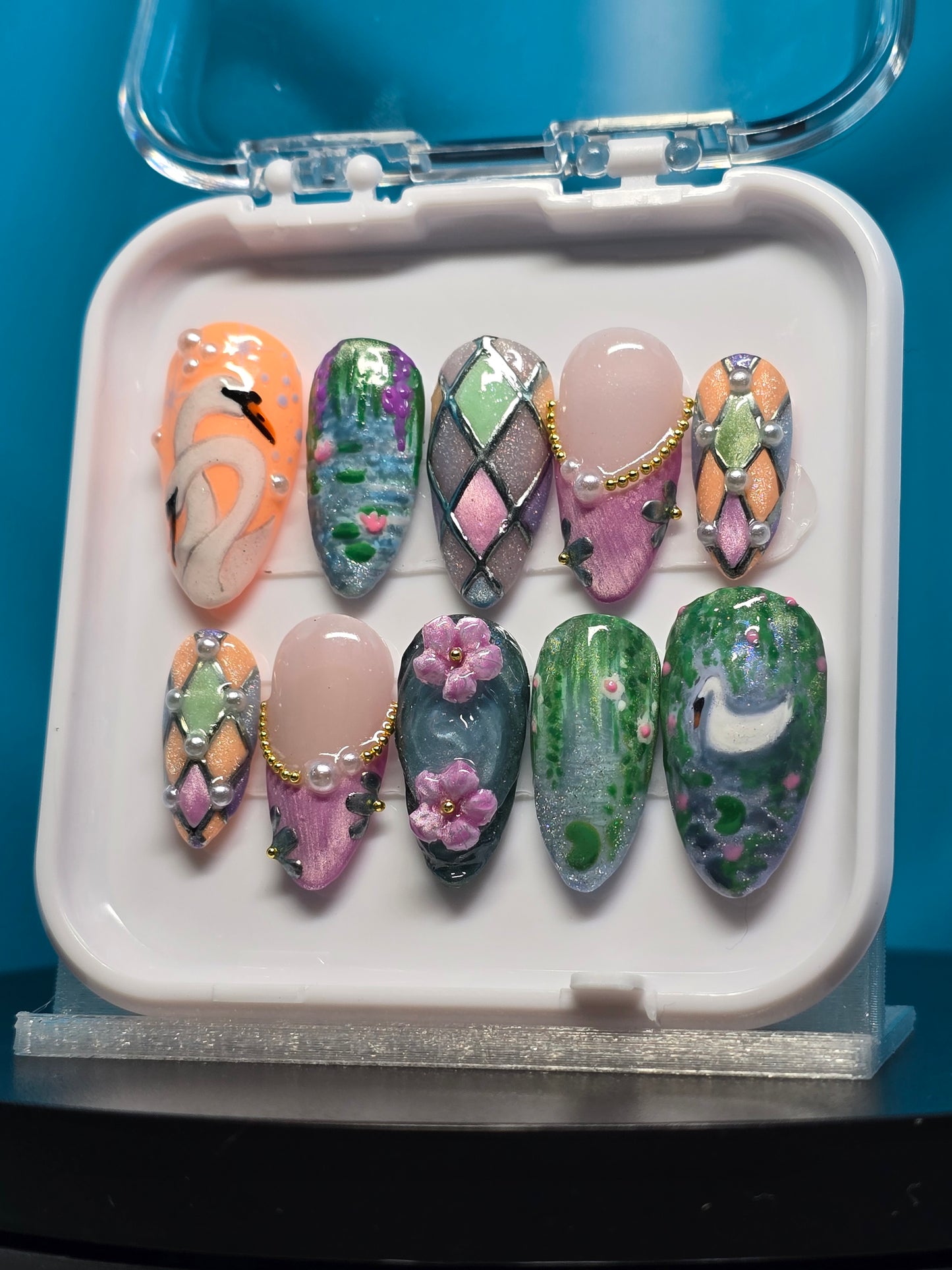 Custom nail set (3D Sculpt art)