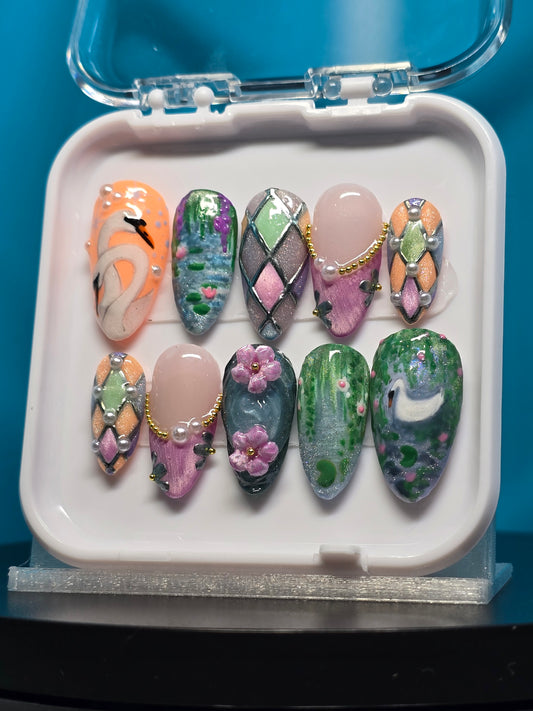 Custom nail set (3D Sculpt art)