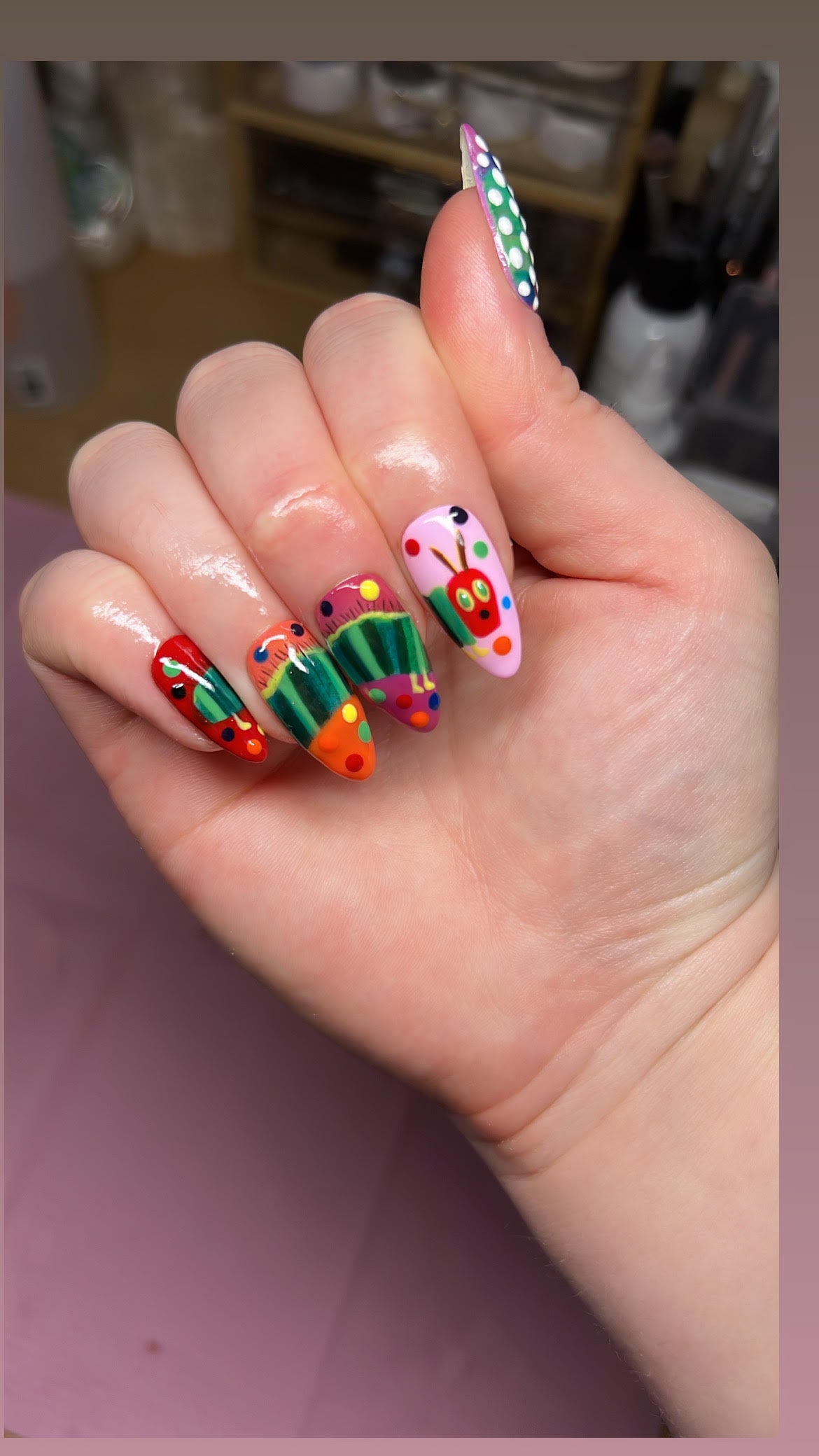 Hungry Hungry Caterpillar Nails